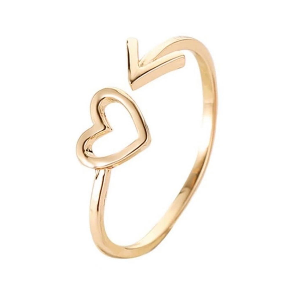 3/$30 Gold Heart & Arrow Ring - Picture 4 of 5